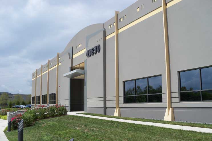 One of the eight completed data centers at Digital Realty’s Ashburn campus. (Image: Rich Miller)
